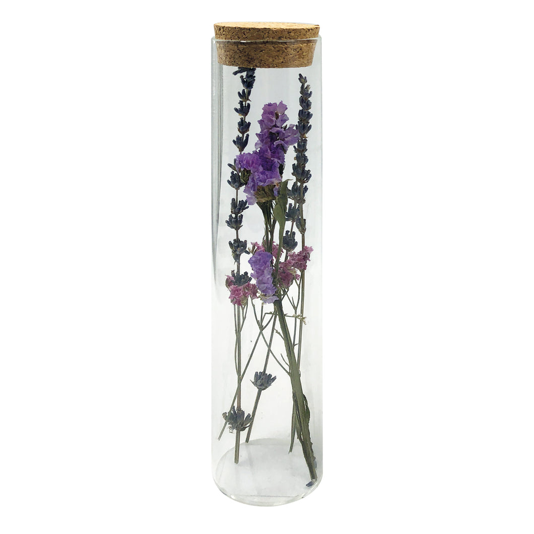 PTMD - Jadine Clear glass tube with dried flowers A