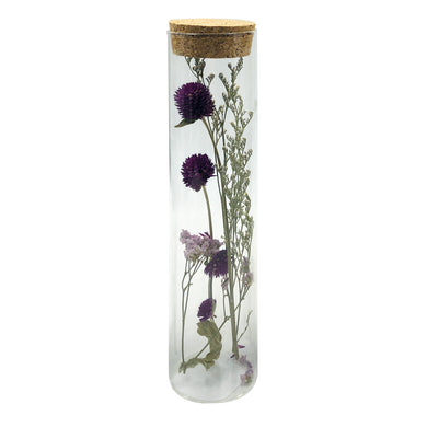 PTMD - Jadine Clear glass tube with dried flowers B