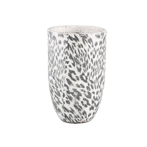 PTMD - Pantera White glazed ceramic pot round high XS