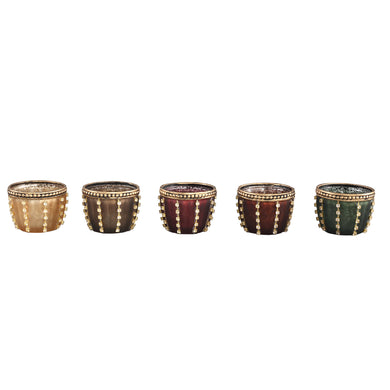 PTMD - Joya Mix glass tealights 6x5 assorti round straight (per stuk)