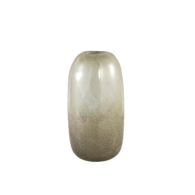 PTMD - Oliva Green blended glass vase round S