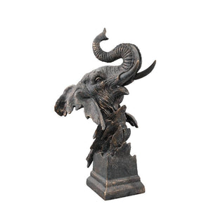 PTMD - Nikko Copper poly elephant head statue