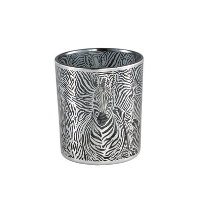 PTMD - Carrie Black glass stormlight zebra print round S