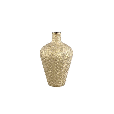 PTMD - Cindia Gold shiny gold ceramic pot dots organic S