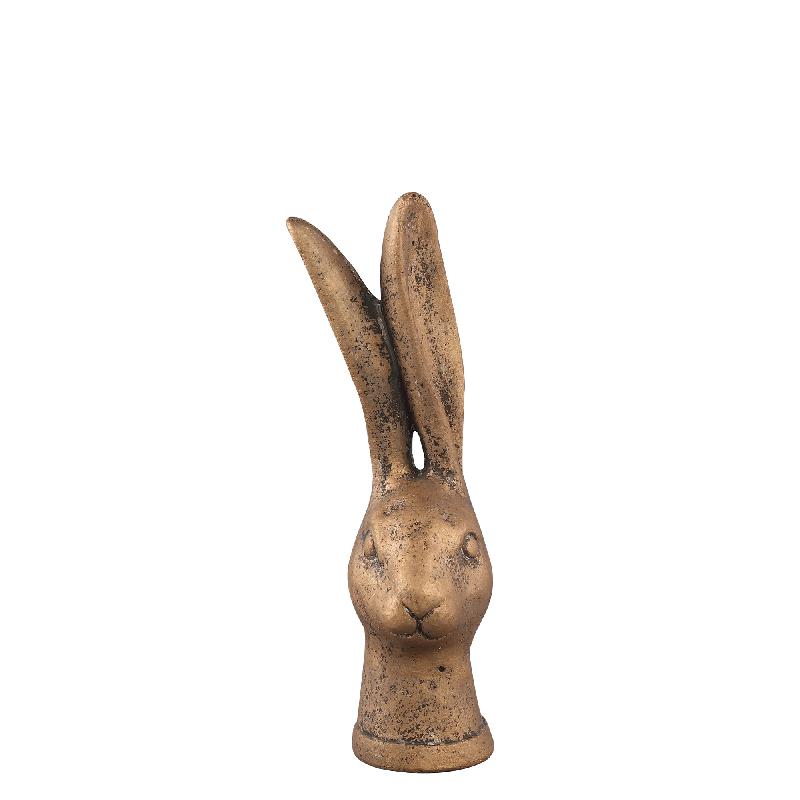 PTMD - Hazell Gold cement rabbit statue S