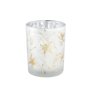 PTMD - Aolani White glass stormlight round flower print L