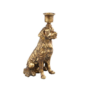 PTMD - Emmerly Gold poly sitting dog candle holder B