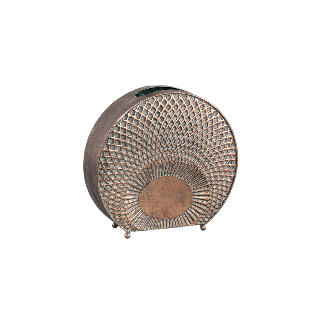 PTMD - Yoeri Copper iron pot scales pattern round small