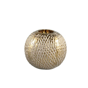 PTMD - Helly Gold ceramic tealight round bulb