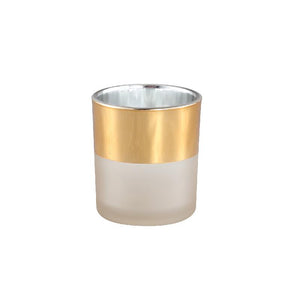 PTMD - Genoa Gold glass tealight gold border XS