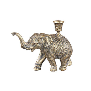 PTMD - Elischa Gold poly candle holder elephant