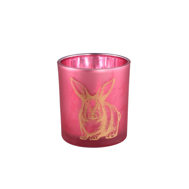 PTMD - Mauren Pink glass tealight rabbit S