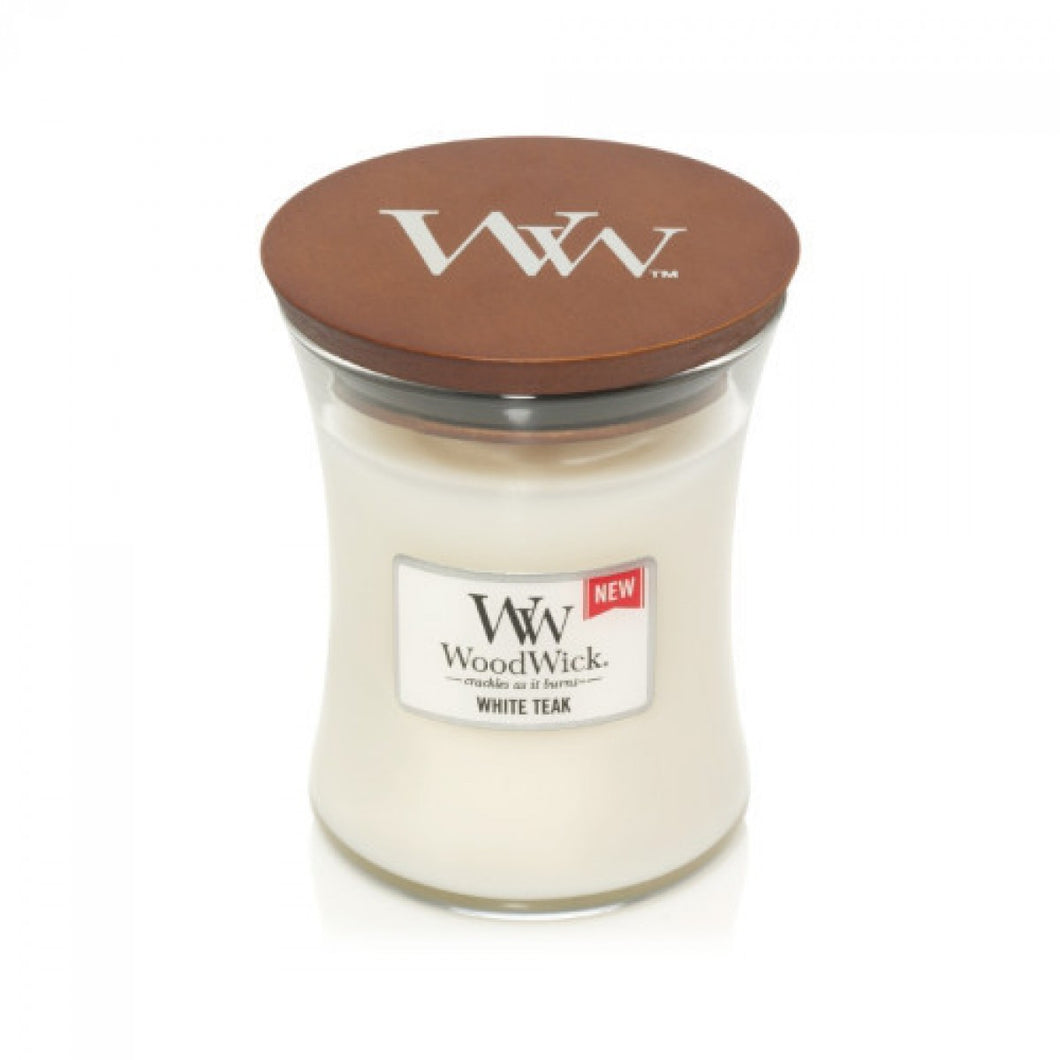 WoodWick White Teak Medium Candle