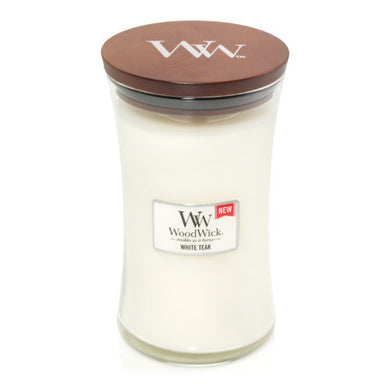 WoodWick White Teak Large Candle