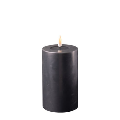 Black LED Candle D: 7,5 * 12,5 cm
