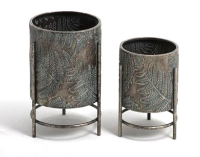 Mansion - Set of 2 Pots Twigs Print in Round Standard