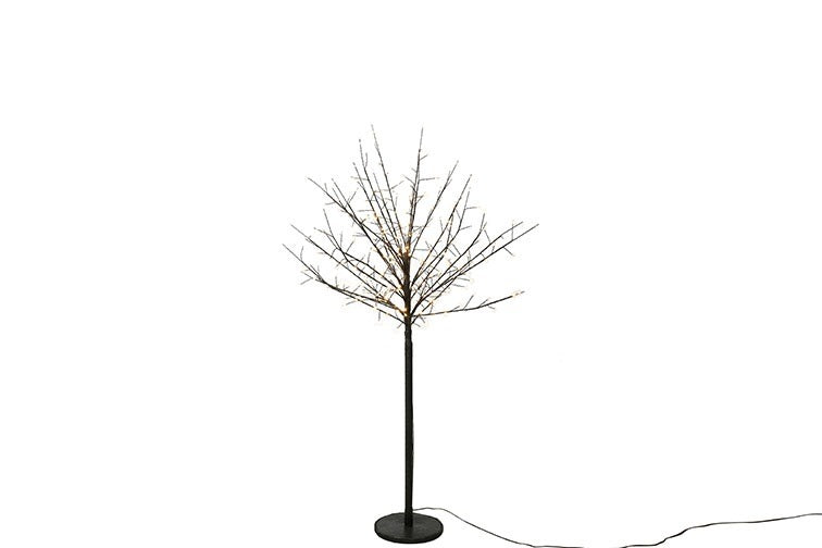 Kerstboom LED Fausto S zwart-L30B30H120CM