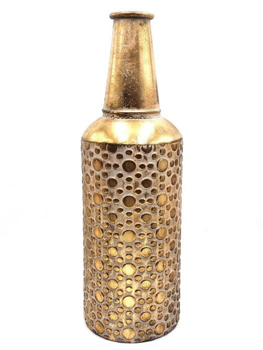 Mansion - Weathered Gold Metal Spotted Bottle Vase 18.5*18.5*55.5cm