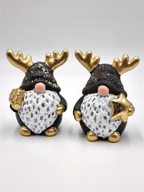 Mansion - 2 soorten Black Santa with Gold Antler and Star