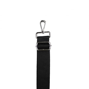 Baggyshop - Woven strap – Zwart (zilver)