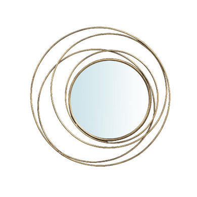 PTMD - Bellinda Gold metal wall mirror thin circles round
