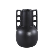 Afbeelding in Gallery-weergave laden, PTMD - Essa Black matt ceramic pot with two ears L