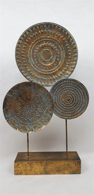 Mansion - Gold Cobalt Triple Disc Ornament
