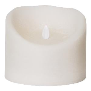 PTMD - LED Light Candle rustic white moveable flame XL