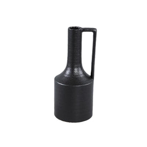 PTMD - Rita Black matt ceramic pot with ear S
