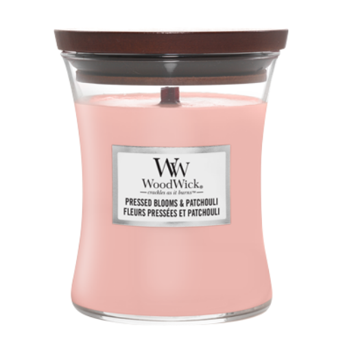 WoodWick Pressed Blooms & Patchouli Medium Candle
